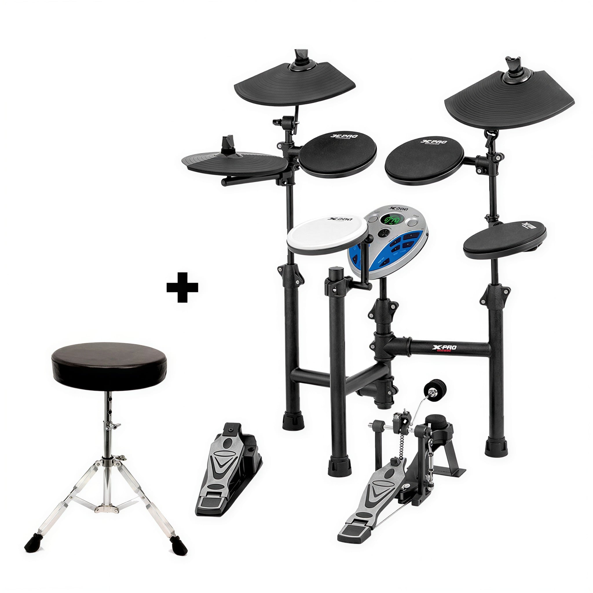 Bateria Eletrônica X-Pro Ed1 + Banco de Bateria