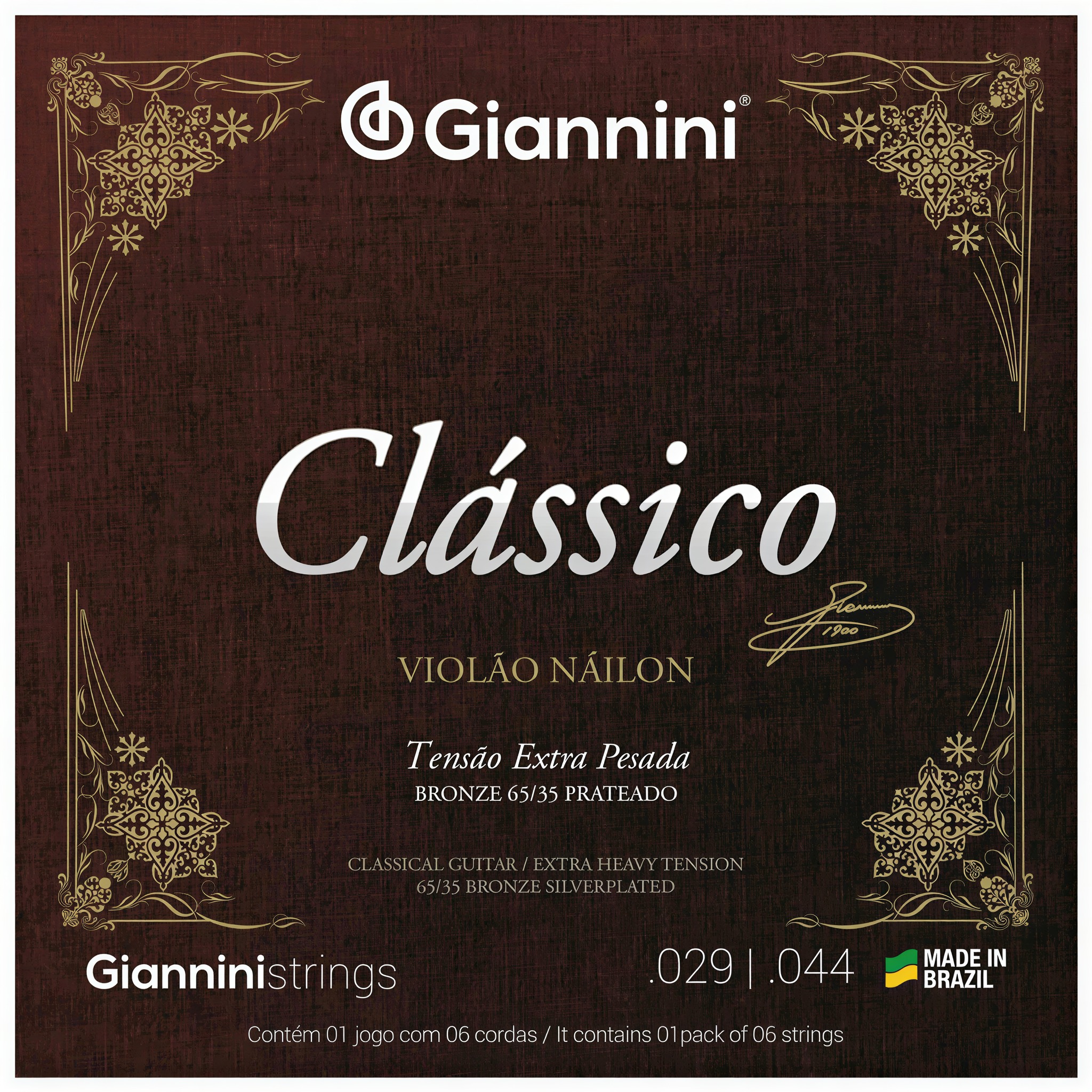 Encordoamento Nylon Giannini Genwxpa Clássico Extra Pesado