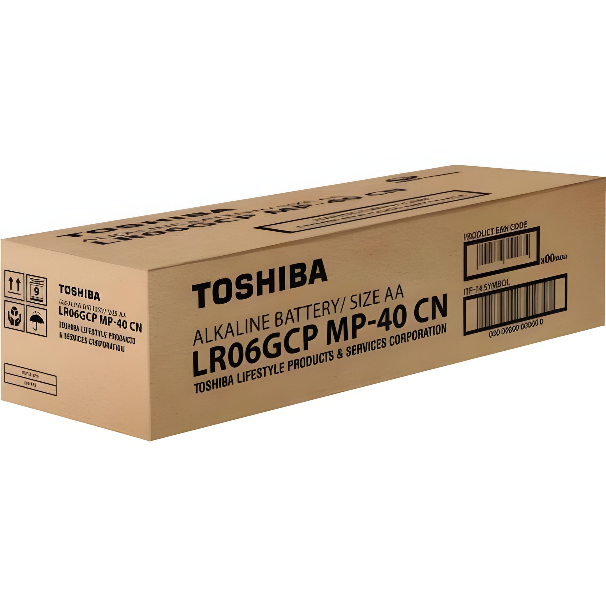 Pilha Alcalina AA 1,5V LR6GCP (C/40 Pilhas) Toshiba