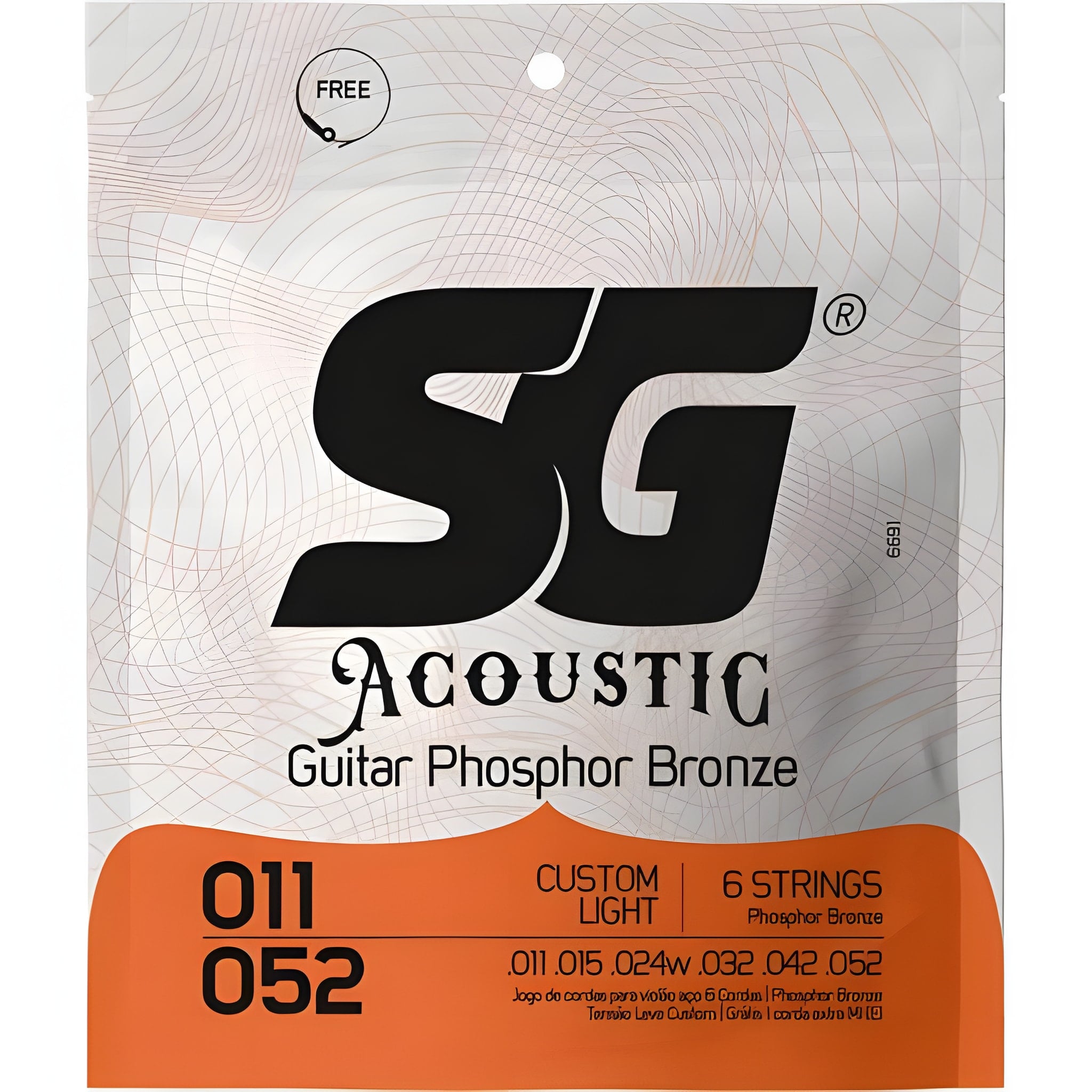 Encordoamento Para Violão SG .011 Phosphor Bronze Aço