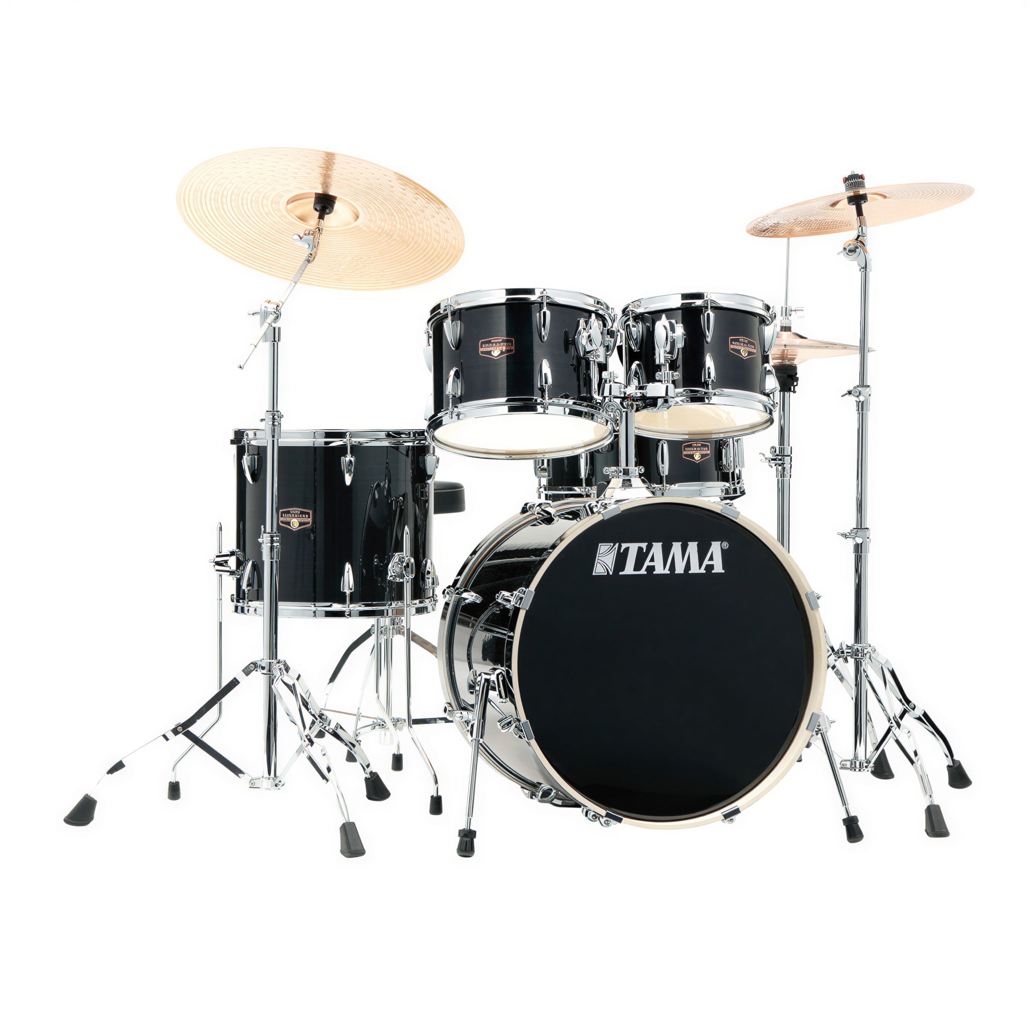 Bateria Completa (5 tambores) Bumbo 2 (Preta HBK) Tama Imperialstar IP5H6W-HBK