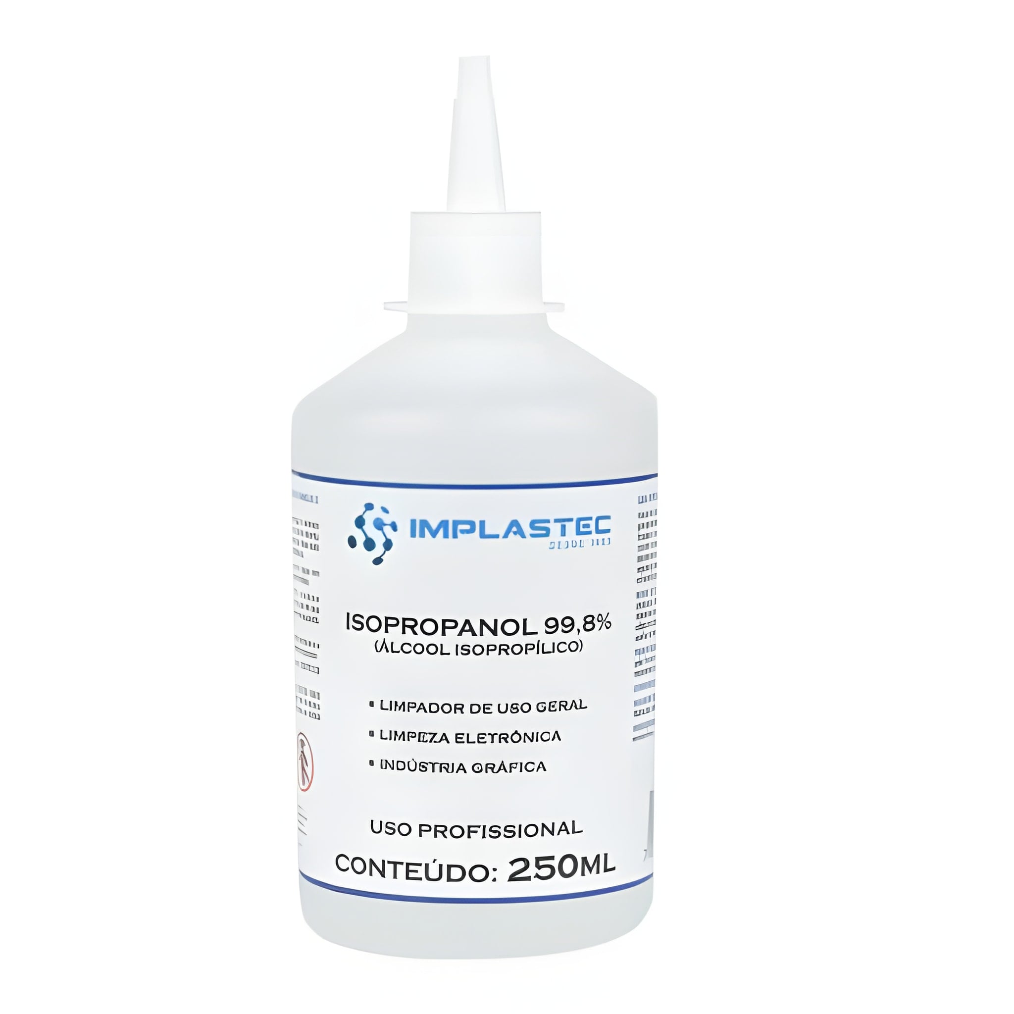 Álcool Isopropílico 250ml Implastec Limpeza Eficaz e Multiuso