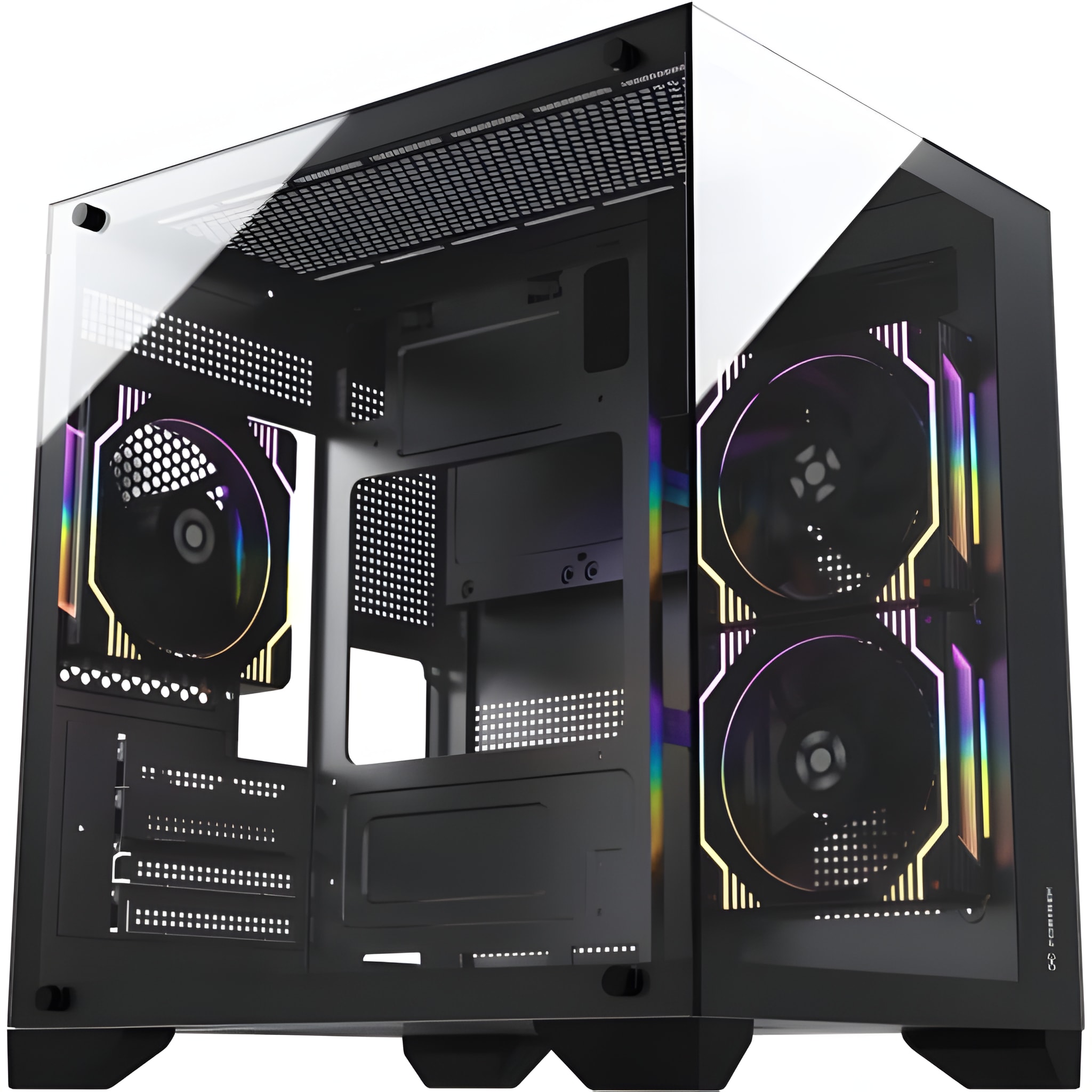 Gabinete Gamer Fortrek Clarity Até 330mm GPU 4 Slots PCI Preto