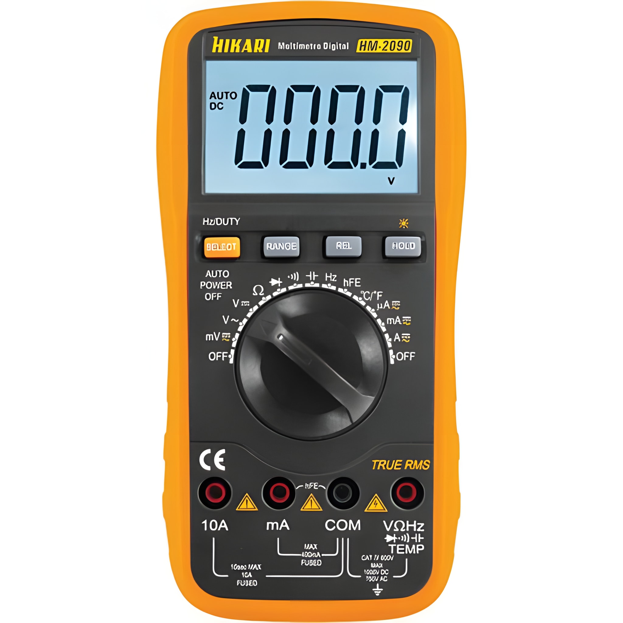 Multímetro Digital Hikari HM-2090 600V True RMS Laranja/Preto