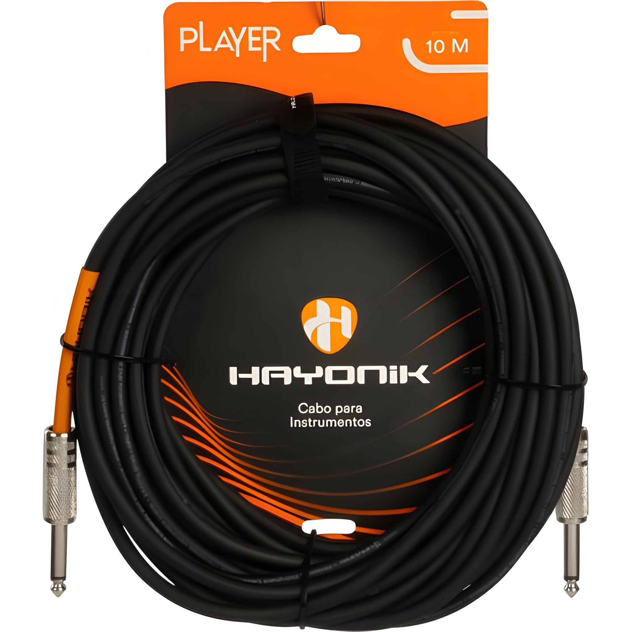 Cabo Para Instrumentos Hayonik Player P10 x P10 10m PVC Preto