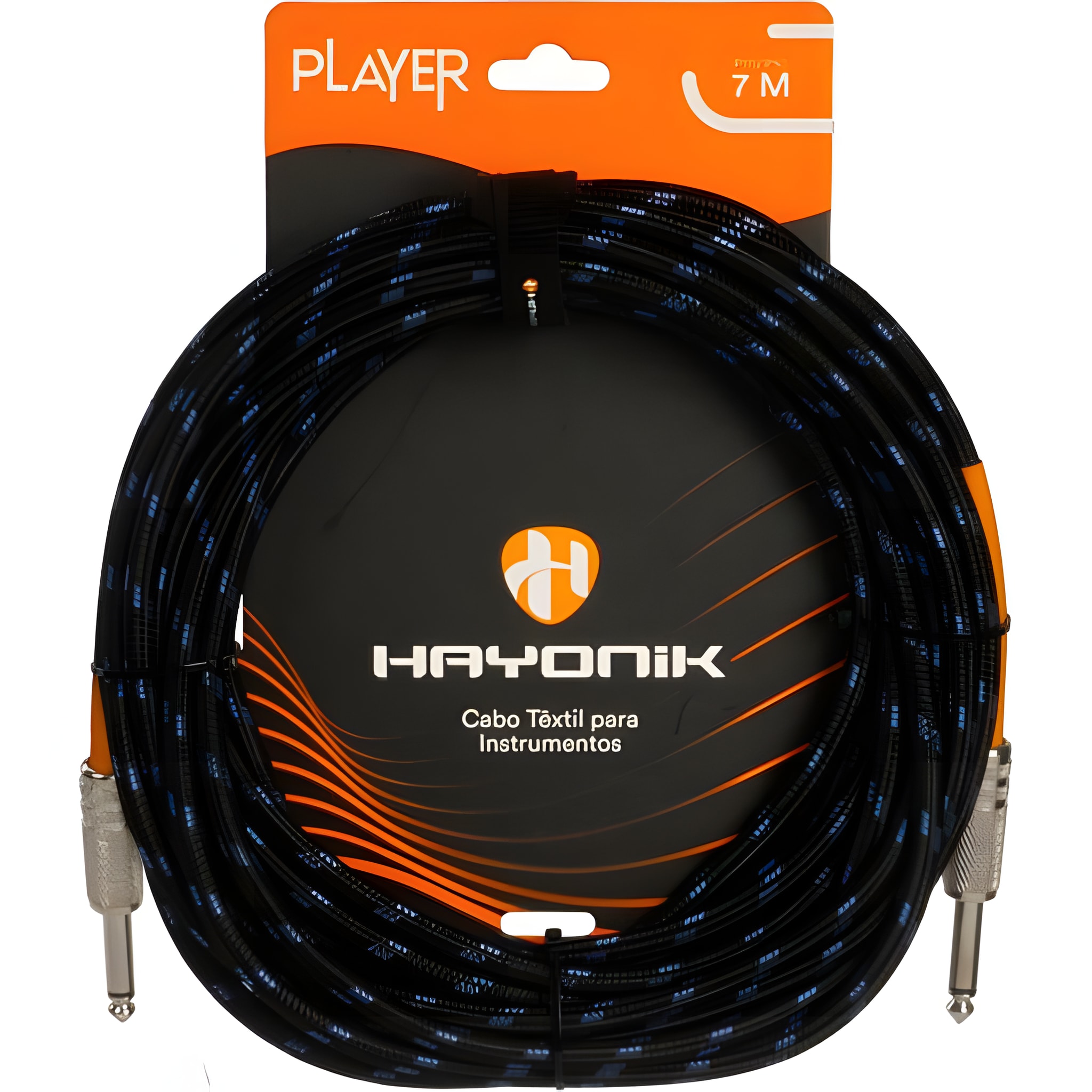 Cabo Para Instrumentos Hayonik P10 7m Alta Flexibilidade Preto/Azul