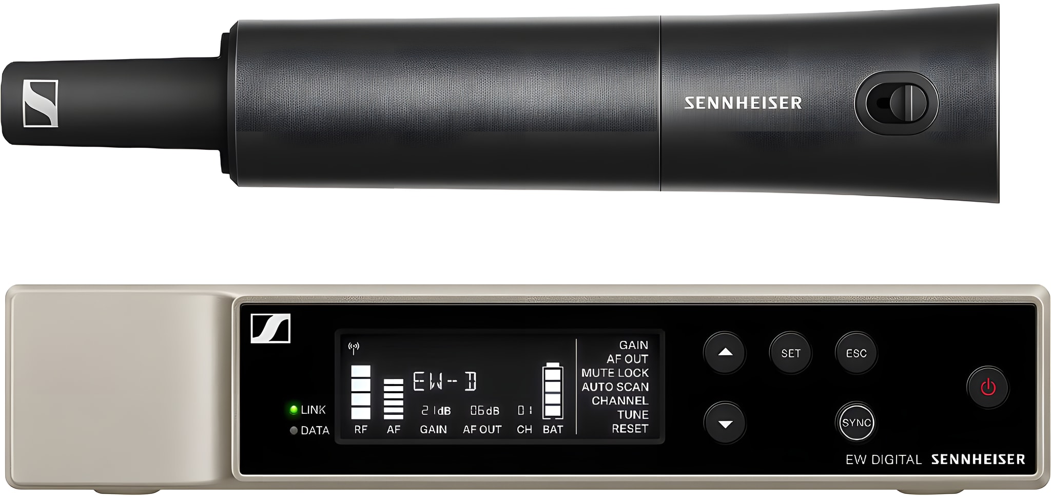 Sistema Sem Fio Sennheiser EW-D SKM-S 100 Metros 12 Horas Cor Preto