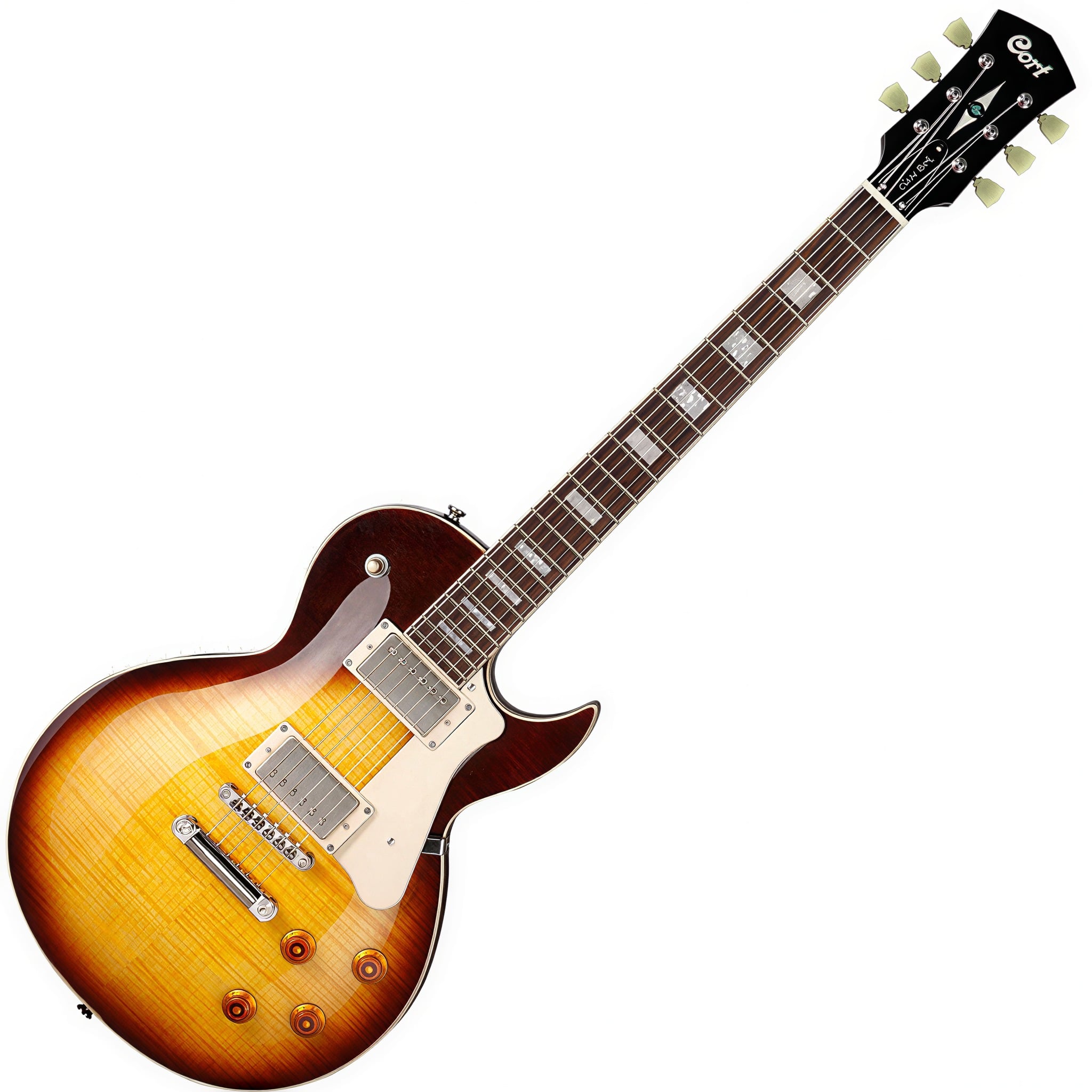 Guitarra Cort CR250 VB Vintage Burst com Captadores Voiced Tone e Corpo em Mogno