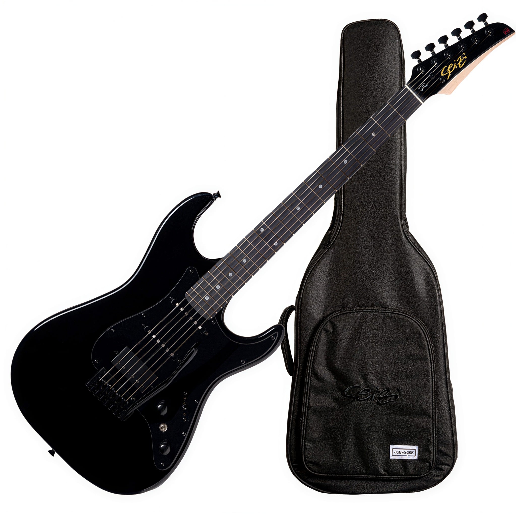 Guitarra Seizi Katana Musashi HSS 6 Cordas com Tremolo e Acabamento All Black
