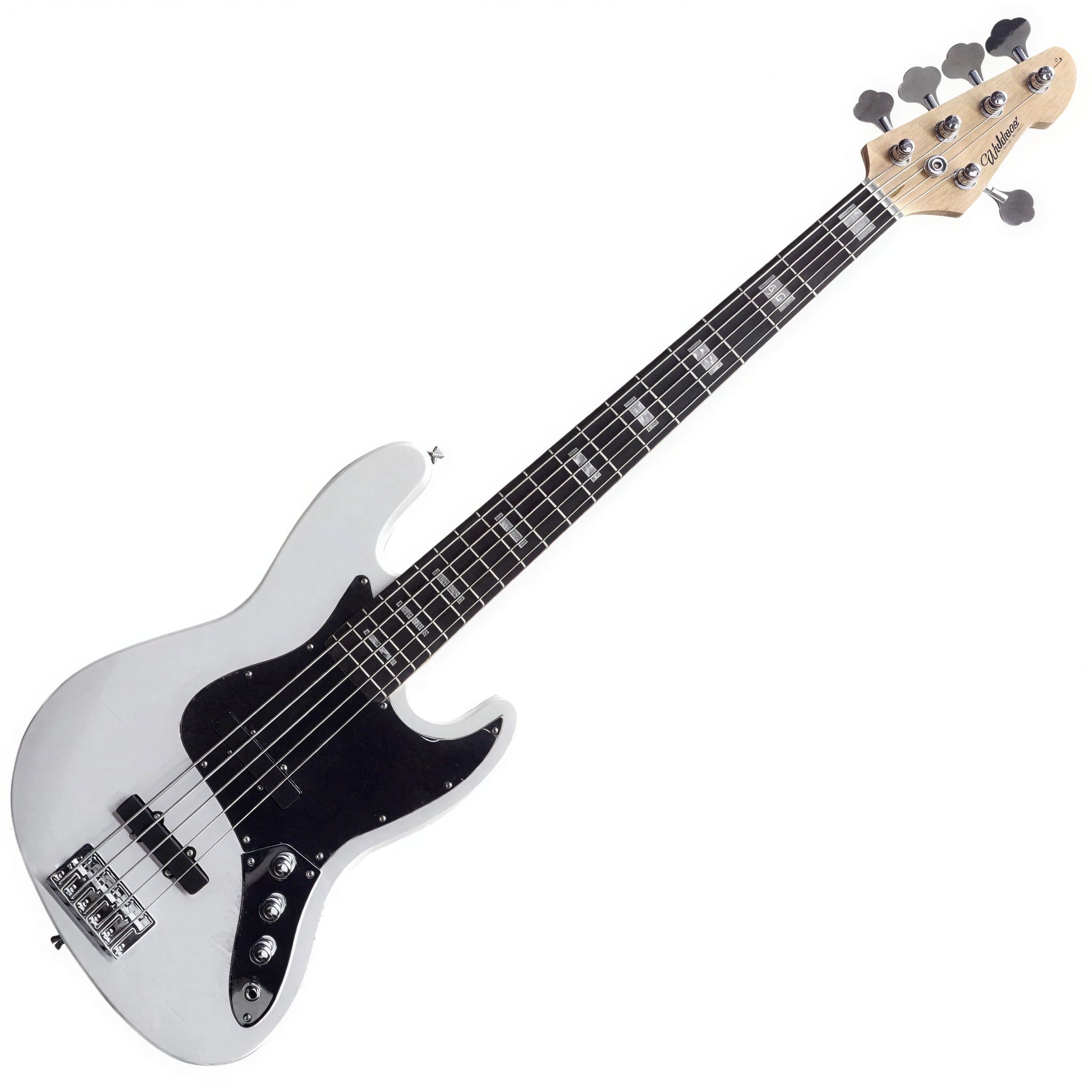 Contrabaixo Waldman GJJ-205X 5 Cordas J-Bass com EQ Ativo 3 Bandas Branco