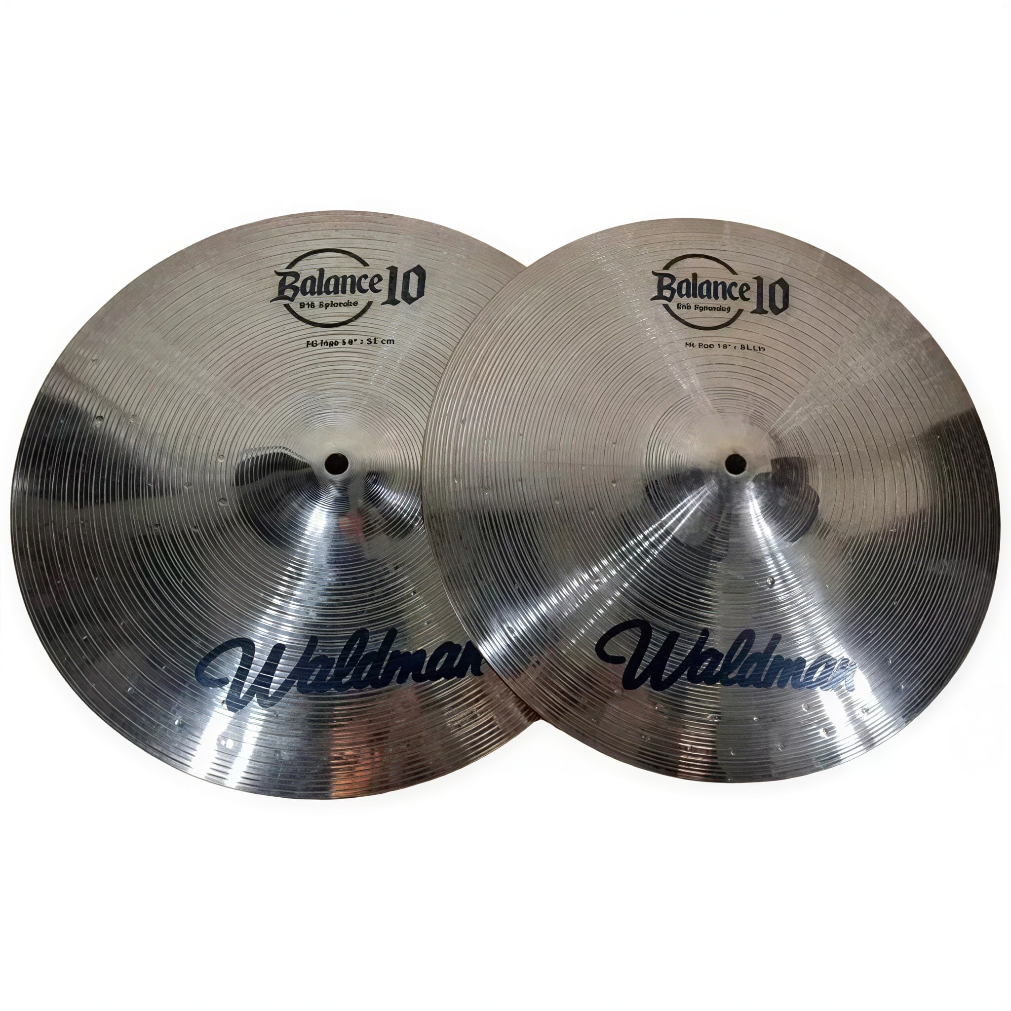 Par de Chimbal Hi-Hat Waldman Balance10 14" Ba10hh14 Liga B10 com Som Equilibrado e Resposta Rápida