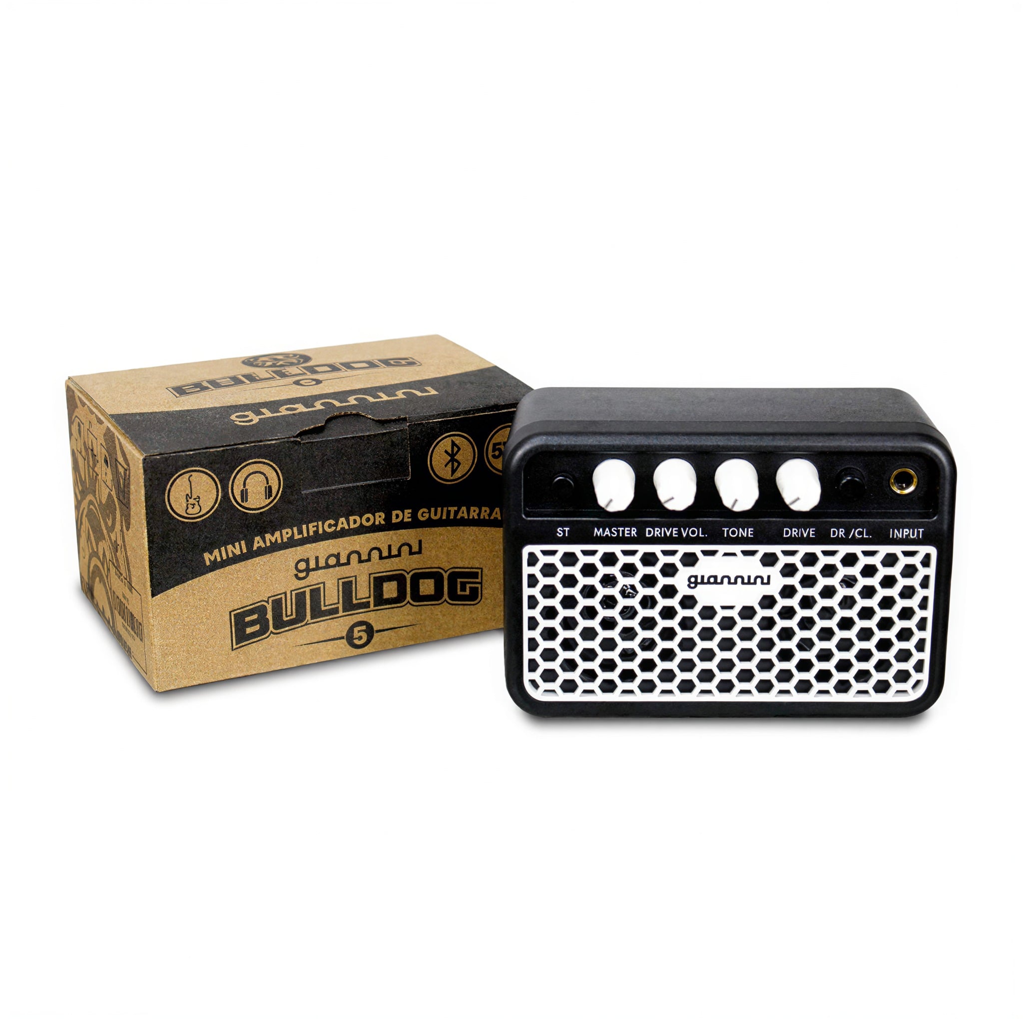 Amplificador Mini Giannini GB-5 Bulldog 5W para Guitarra com Entrada P10 e Saída para Fone