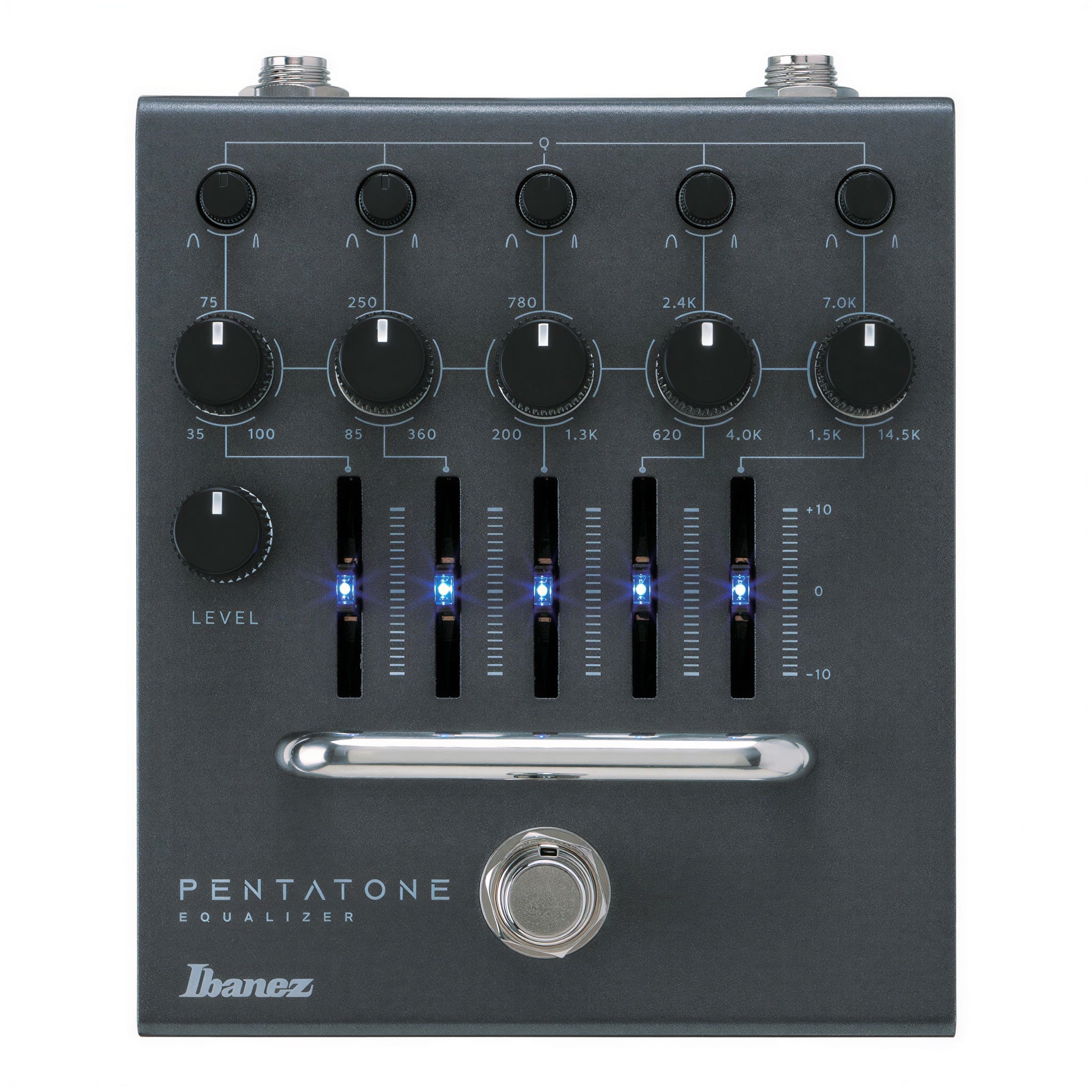 Pedal Equalizador Ibanez PTEQ 5 Bandas Com Controle Q Variável