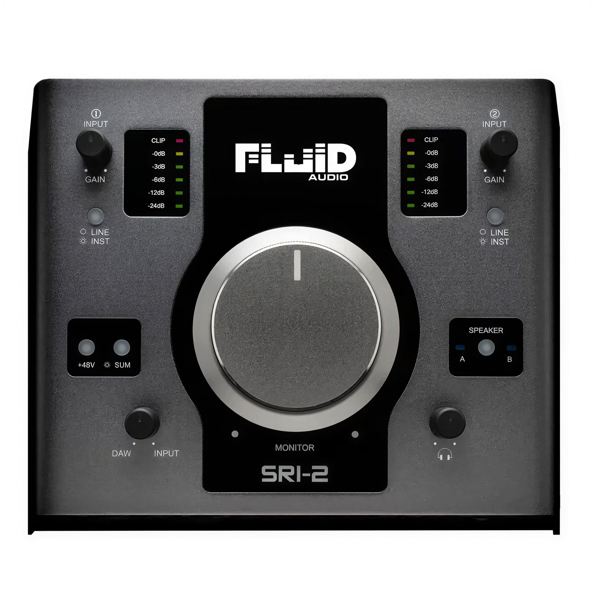 Interface de Áudio USB Fluid Áudio SRI-2 192 kHz 2x4 com Controle de Monitor e Pré-Amplificadores Classe A
