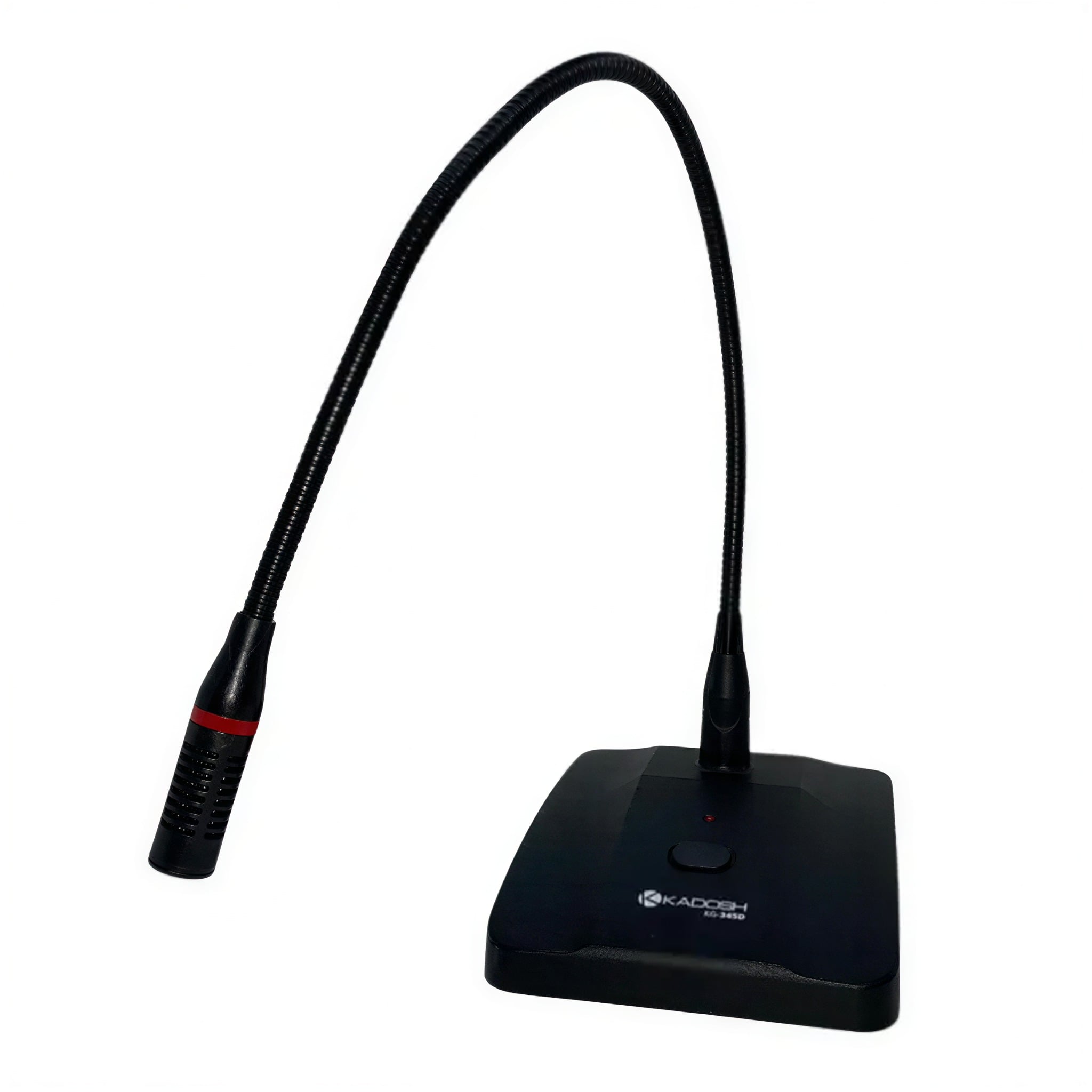 Microfone Gooseneck Kadosh KG-345D Condensador Cardioide para Mesa com Haste Flexível de 45 cm, Botão Mute e Conector XLR