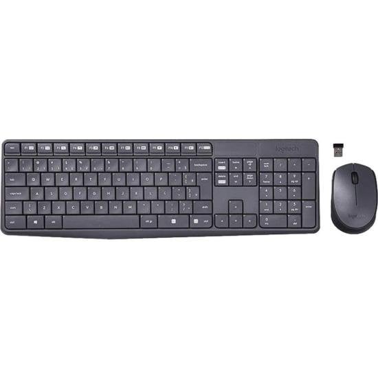 Kit Teclado e Mouse Sem Fio Logitech MK235 10 Metros Preto
