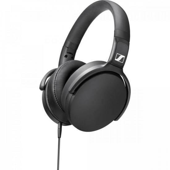 Fone de Ouvido Sennheiser HD400S com Controle Remoto e Design Dobrável Preto
