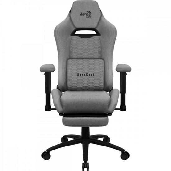 Cadeira Gamer Aerocool Royal Weave Ash Com Apoio Para Pernas Cinza