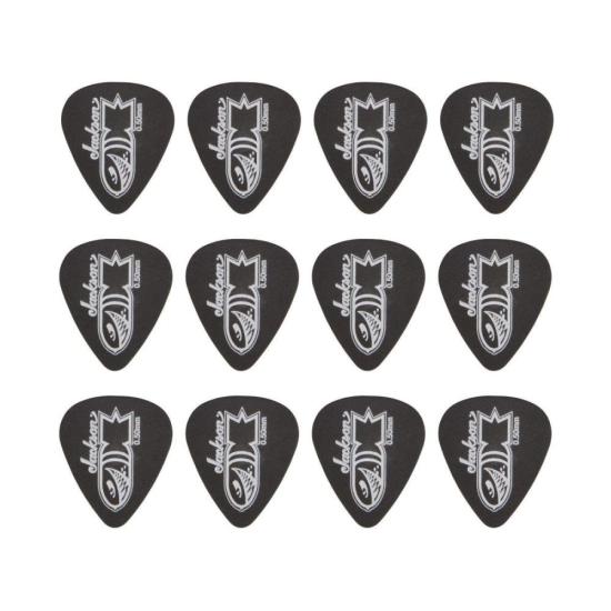 Palheta Fender Bombo Thin 351 Delrin 12 Unidades Preta