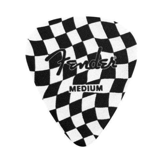 Palheta Fender 1980351088 Medium 351 Celulóide 8 Unidades Wavy Checkerboard