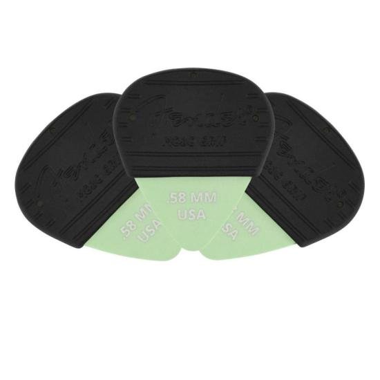 Palheta Fender 1985351402 Dura-Tone 351 com Mojo Grip Surf Green