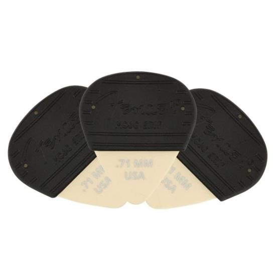 Palheta Fender Dura-Tone 351 com Mojo Grip 0,71mm Branca - PCT / 3