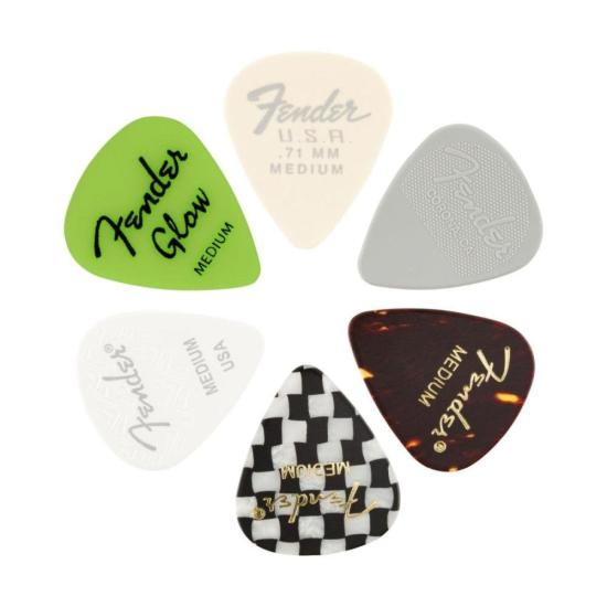 Palheta Fender 1980100300 6 Palhetas Sortidas de Celuloide e Nylon