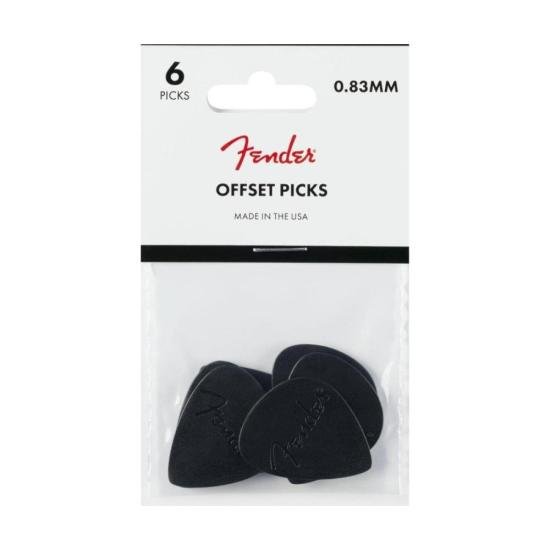 Palheta Fender 1989999103 Offset Média 6 Unidades Preta