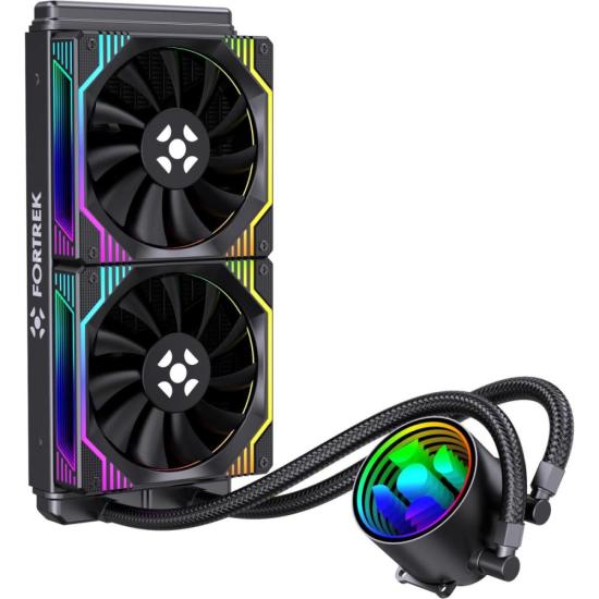 Water Cooler Fortrek Breezy 240 mm 2 Ventoinhas ARGB Preto