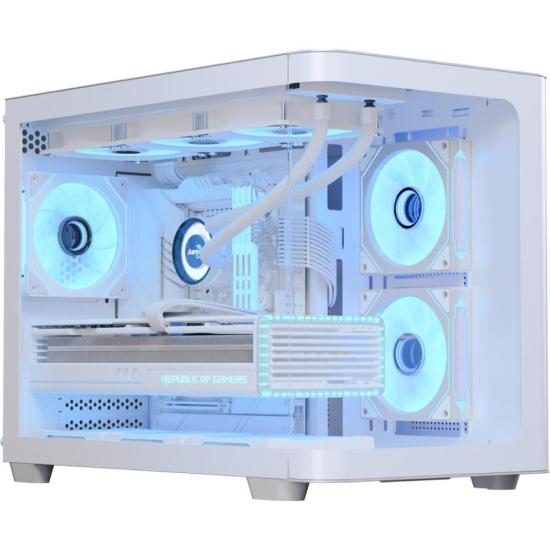 Gabinete Gamer Aerocool ATX P300C Mini Torre Branco com Vidro Temperado