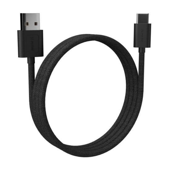 Cabo USB-A Para USB-C Fortrek U112 2 Metros Com Revestimento Trançado Preto