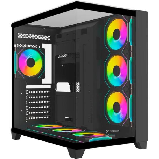 Gabinete Gamer Fortrek Clarity Full Vidro Temperado Preto