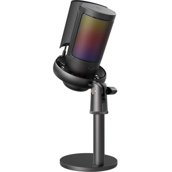 Microfone Gamer Fortrek MIC10 Cardioide USB Plug & Play Preto