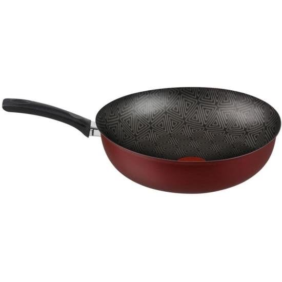Frigideira Wok Rochedo WR28 28cm Antiaderente Resist Vermelho