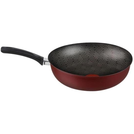 Frigideira Wok Rochedo WR24 24cm Antiaderente Resist Vermelho