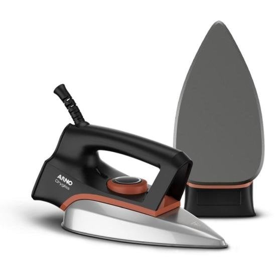 Ferro a Seco Arno FS31 1200W Base Antiaderente Preto/Terracota