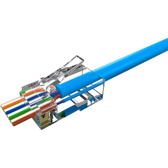 Conector RJ45 Macho de Passagem Furukawa 500 Unidades Transparente