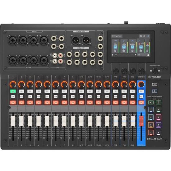 Mesa de Som Yamaha MGX16V 16 Canais HDMI com Bluetooth Preta