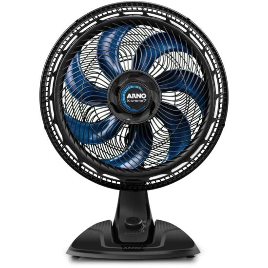 Ventilador de Mesa Arno VE70 150W 3 Velocidades Preto e Azul