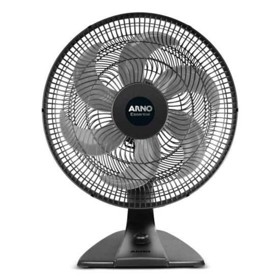 Ventilador de Mesa Arno Essential 140W 3 Velocidades 40cm Preto/Cinza