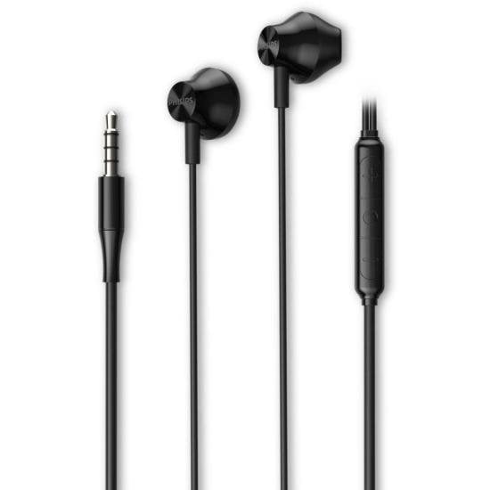 Fone de Ouvido Philips TAE1000 Intra-Auricular Com Microfone Preto