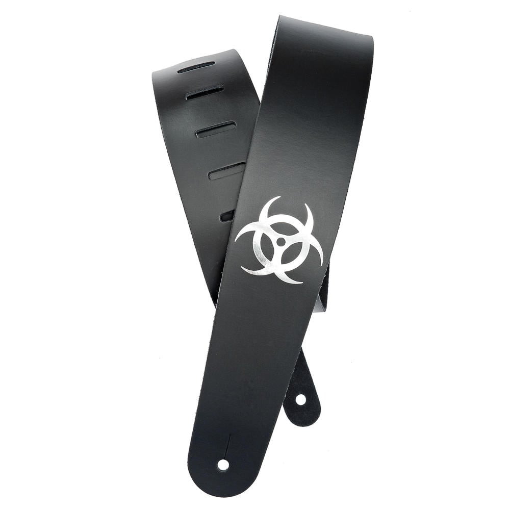 Correia Para Instrumentos D'Addario 25L-BIO Couro Ajustável Preto/Branco