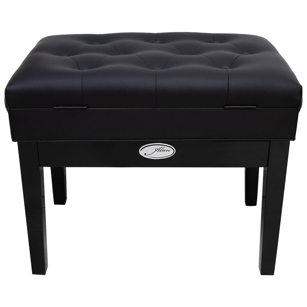 Banco De Piano Alan BA-3 Com Regulagem E Porta-Partituras Preto