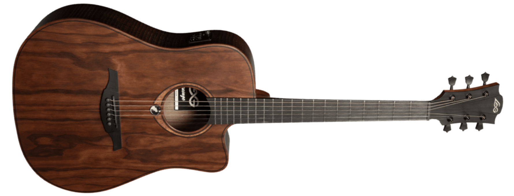 Violão Eletroacústico Aço Lâg Sauvage-DCE Natural Satin Dreadnought Cutaway com Stage Lag e Bag