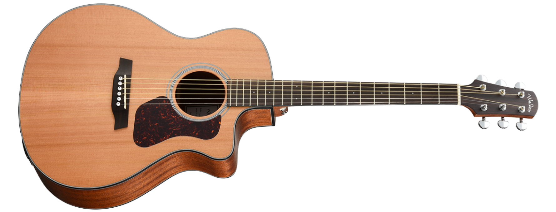 Violão Eletroacústico Aço Walden G570CEW Natural Satin Grand Auditorium Cutaway com MG-20