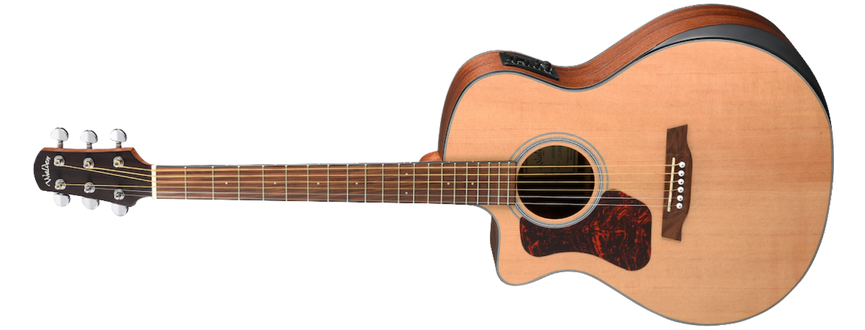 Violão Eletroacústico Aço Walden Natura G550RCELW LH Canhoto Natural Satin Grand Auditorium Cutaway com MG-20 e Bag