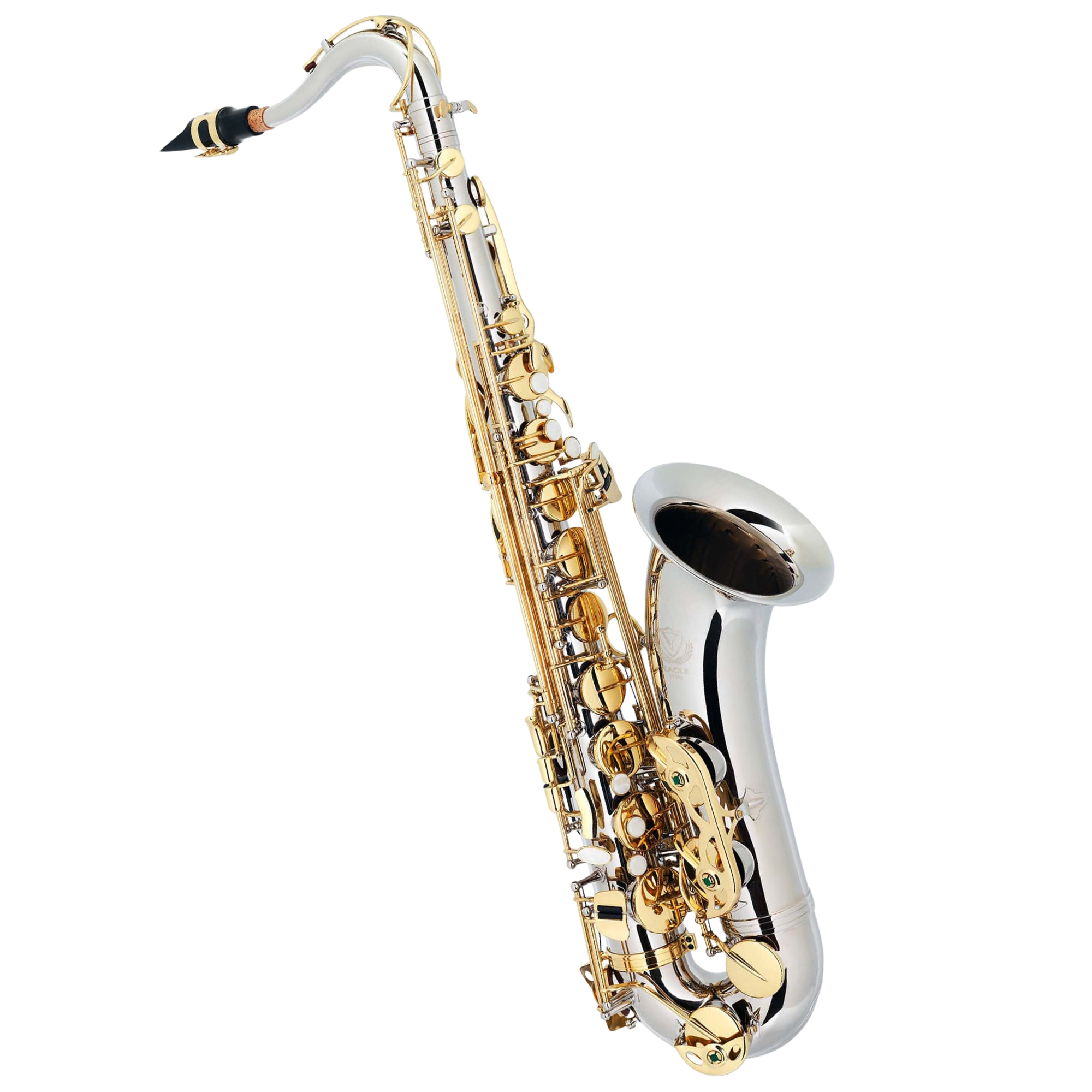 Saxofone Tenor Eagle ST 503 NL Niquelado com Chaves Douradas