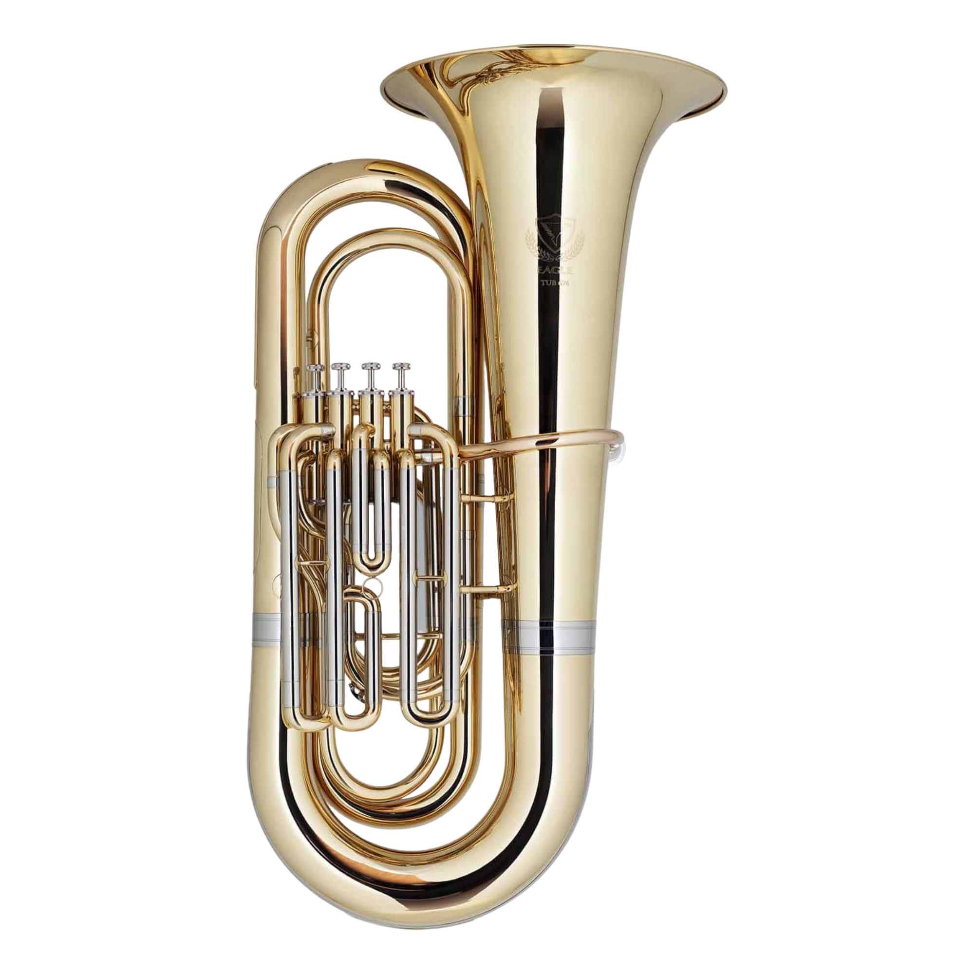 Tuba Eagle TUB 674 4/4 em Sib 4 Pistos Bombardão Laqueado