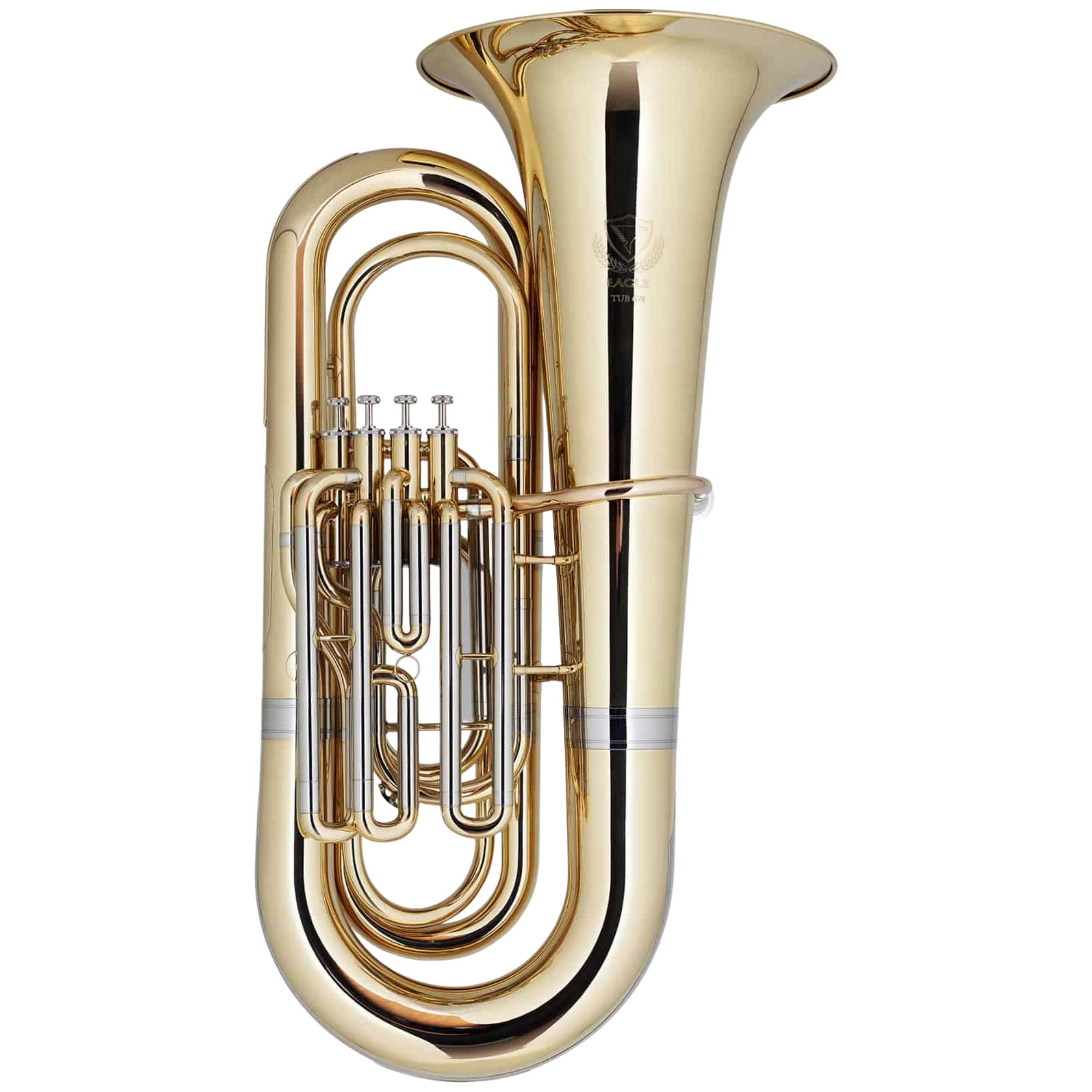 Tuba Eagle TUB 674 4/4 em Sib 4 Pistos Bombardão Laqueado