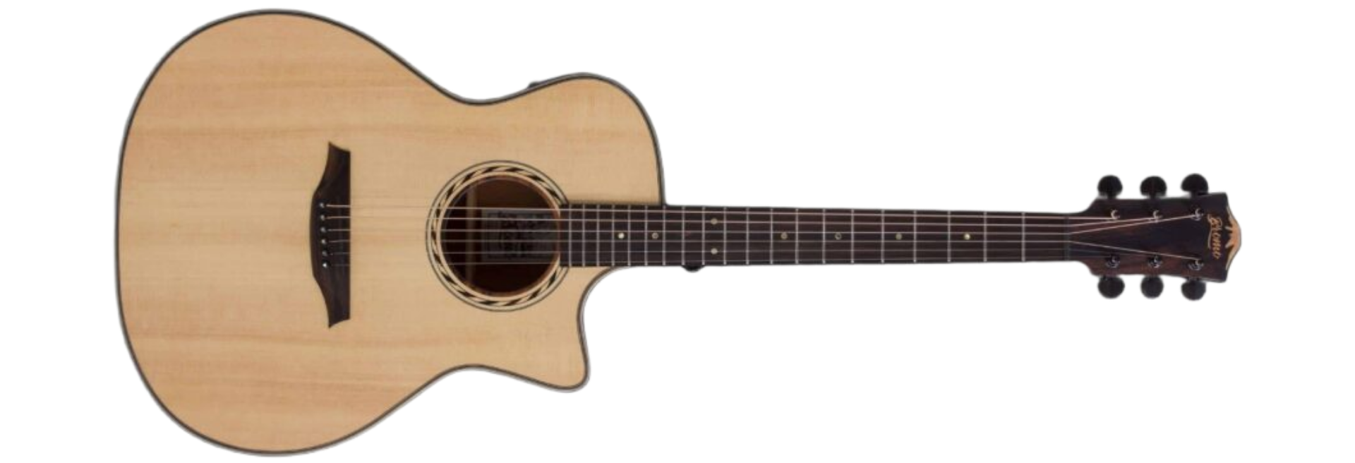 Violão Eletroacústico Bromo BAT2CE Grand Auditorium Cutaway Aço Tampo Sólido Spruce com Pré BZP1